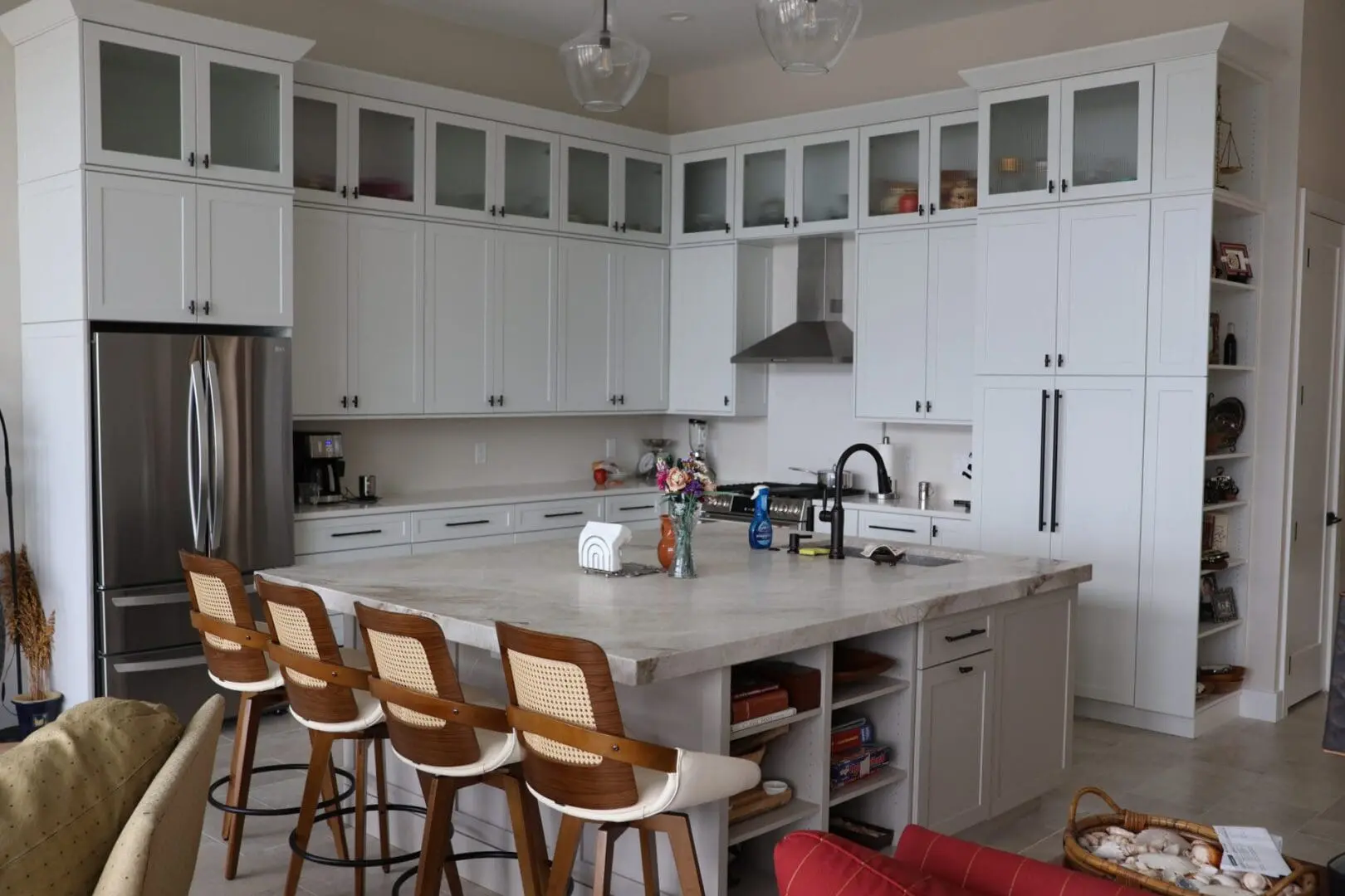 Kitchen-Design-Modern-Custom-Home-Quartz-Island Kitchen-Design-Modern-Custom-Home-Quartz-Island