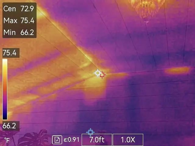 Thermal imaging used during a home evaluation