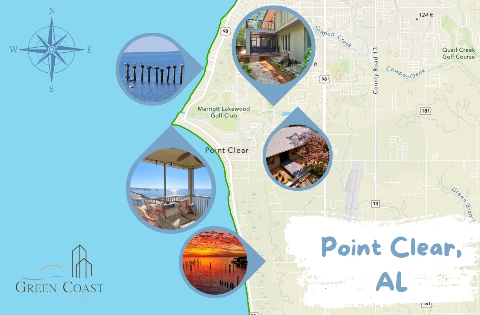 Point Clear Map Point-Clear-AL-Waterfront-Custom-Home-Builder-Remodel-Dock-Designer
